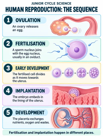 Human reproduction: the sequence. 1. OVULATION