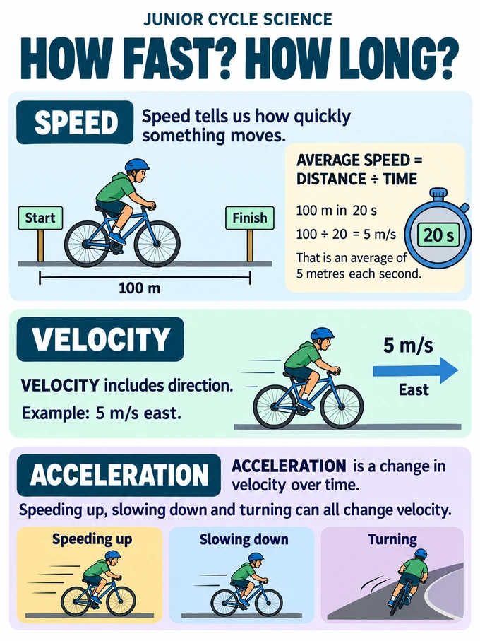 How fast? How long?. Speed tells us how quickly something moves.