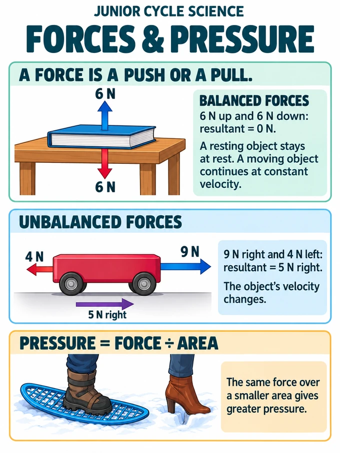 Forces & pressure. A force is a push or a pull.