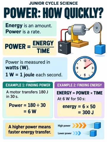 Power: how quickly?. Energy is an amount. Power is a rate.
